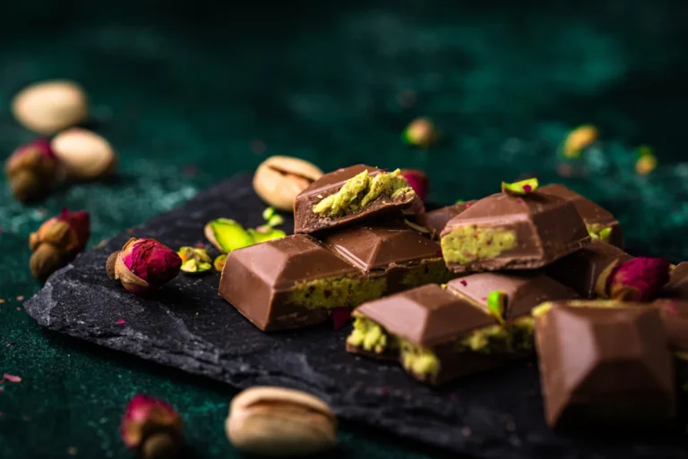 Primer plano de chocolate dubai